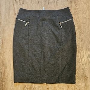 Michael Kors grey pencil skirt with zipper detail